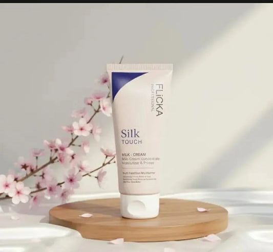 Original 100% Flicka Professional Silk Touch Milk Cream Moisturizer & Primer | Hydrating Face Cream for Smooth & Glowing Skin